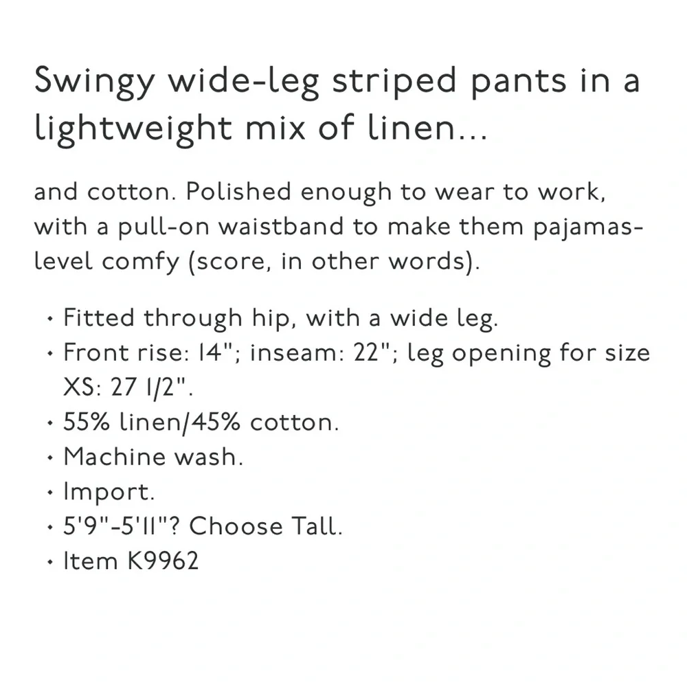 Madewell Huston Pull-On Crop Pants in Bold Stripe, EUC - Picture 12 of 12